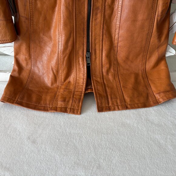 NWOT - De Nicola Light Brown Leather Jacket - Picture 4 of 13